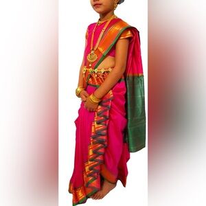 Brand New! Kids Nauvari Saree! My kid has 2 so selling 1, size India 24